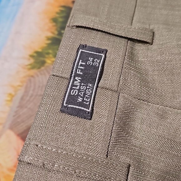 Michael Brandon Tan Dress‎ Pants Size 34x2 Slim Fit - Picture 5 of 5